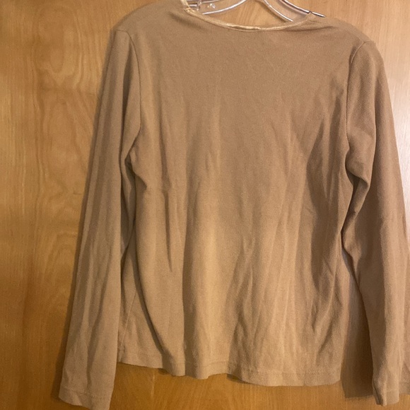 Denim&Co. Womans LS Sweater Mustard Color Size S - Picture 2 of 3